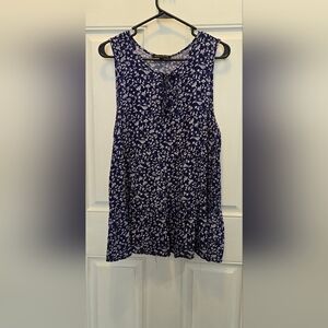 Chic Navy Floral Women's Blouse